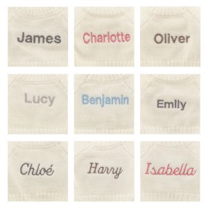 Bashful Fox Cub with Personalised Cream Jumper