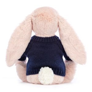 Blossom Blush Bunny with Personalised Navy Jumper